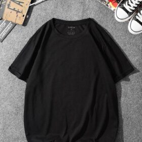 Black Drop Shoulder Tee