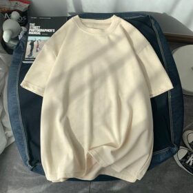 Cream Drop Shoulder Tee
